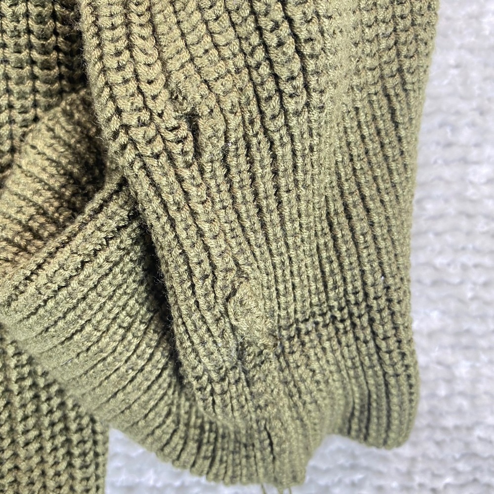 MOTE Olive Green Knit‎ Sweater Tunic Oversized 3/4 Sleeve Drop Waist XX Large - Picture 7 of 7